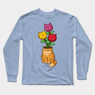Kitty Cat Plant Long Sleeve T-Shirt